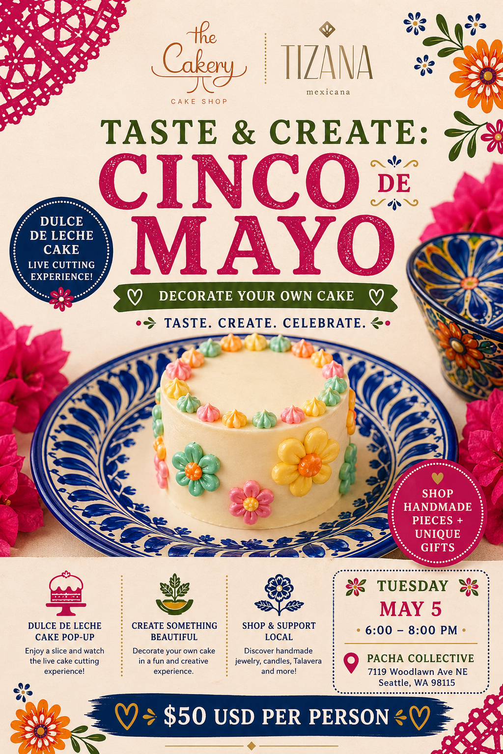 cake decorating - Cinco de mayo